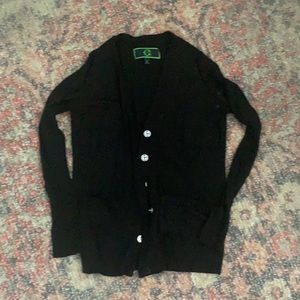 Black merino wool c wonder cardigan